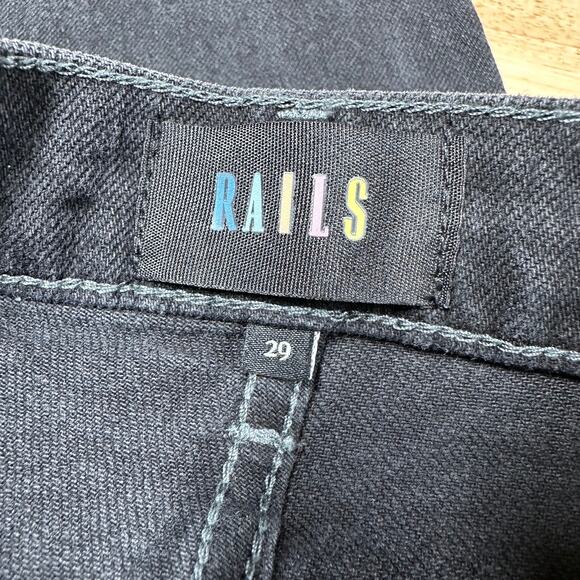 Rails NWT The Topanga High Waist Straight Leg Jeans in Tarmac Black Size 29 - Picture 6 of 12